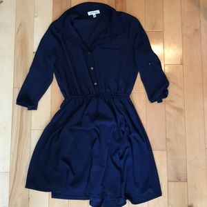 Navy 3/4 Sleeve Dress